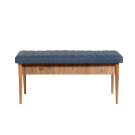 Hanah Home Banco Vina Azul Oscuro Lino 110cm